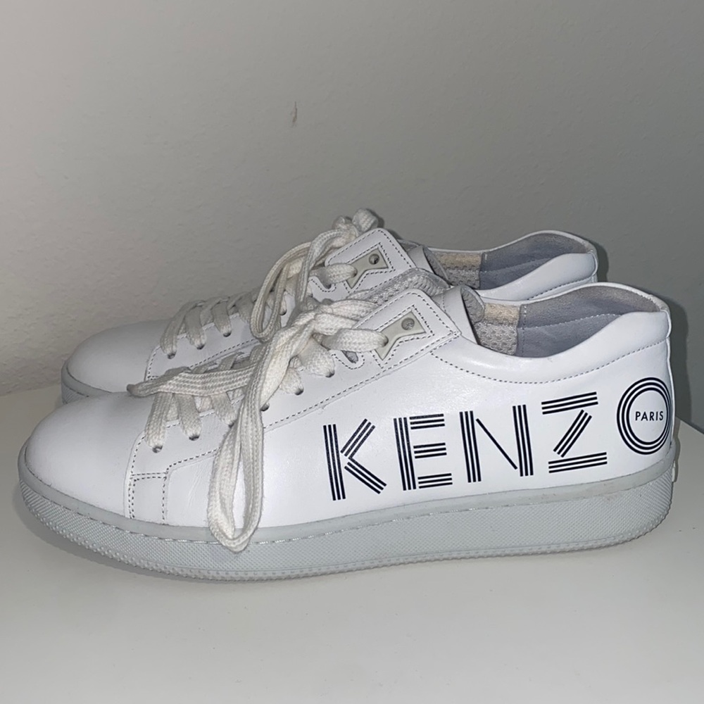 Kenzo Tennix Logo Print Sneakers